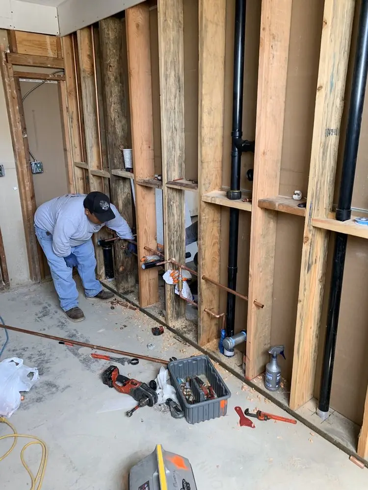 Commercial rough-in plumbing for Trenchless Sewer Repair in The Greater Corona Village